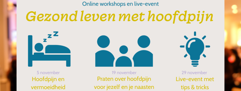 workshops live event gezond leven met hoofdpijn